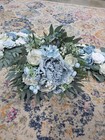 Dusty Blue Wedding Bouquet For Bride Blue And White  2 Pc Arch New