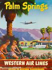 Palm Springs California United States Western Travel Advertisement Poster 