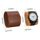 Watch Roll Travel Case Single Slot Portable Leather Watch Cases  Brown