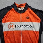 Giordana Men Size Xl Orange Black Short Sleeve Cycling Jersey Activewear Top