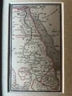 1887 Egypt   Nile River Pocket Atlas Map Framed W mat See Description