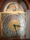 Longcase Grandfather Clock Moon Dial Pendulum Westminster Chime Brown Wood