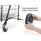 Mainstays Metal Rolling Utility Cart Foldable Shopping Trolley Freeship