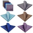 5 Pieces Assorted Mens Silk Pocket Square Handkerchiefs Set Lot 95