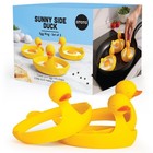 Silicone Egg Rings Set - 3 Pack Duck Holders  Egg Separators  Pancake Molds  Fun