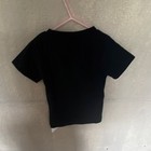 Girls M Black Short Sleeve Crew Neck Graphic Print T-shirt  bubs  White