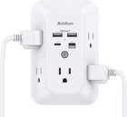 Multi Plug Outlet Surge Protector - Powsaf 5 Outlet Extender With 4 Usb Ports 2