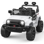 Ride On Truck 12v Kids Car W parent Remote Control Led Lights Aux Port 2 Spe
