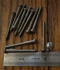  6 X 1-1 2    Wood Screws Antique Slotted Round Head Steel 20 Pk usa Free Shipping