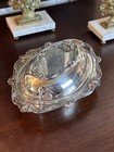 Silverplate Covered Vegetable Dish Wilcox Ornate Convertible Server 12    Antique