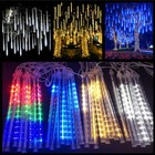 192 288 Led Solar Lights Meteor Shower Rain Tree String Light Garden Xmas Party