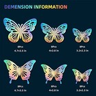 Laser Butterfly Wall Decor  48pcs 2 Styles 3 Sizes 48pcs-laser Silver