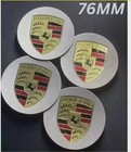 4 Porsche Silver Center Caps Concave 76mm Royal Crest 992 Cayenne  911  Carrera 