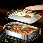 2-piece Commercial-grade Stainless Steel Baking Sheet Set With Deep Rectangular
