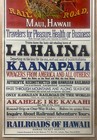 1970 Lahaina Kaanapali Pacific Railroad Sugar Kane Train Poster Hawaii Original