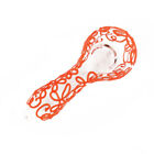 4   Glow In The Dark Glass Pipe Hand Spoon Pipes Tobacco Herb Bowl Smoking Red