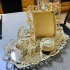 Formalities Metal 4 Pc  Vanity Set Collection Baum Bros Rare Vintage Free Ship 