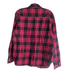 American Eagle Women s Flannel Shirt Size Xl Plaid Red 100  Cotton Long Sleeve