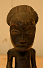 Vintage African Tribal Fertility Statue - Hand-carved Wood Figurine Male Art 12 