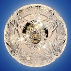Vintage Heavy 24  Lead Crystal Cut Glass Star Elegant Semi-flush Light Fixture