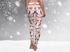 Christmas Legging Women Nordic Sweater Print Holiday Warm