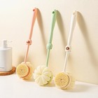 New Double Sided Silicone Body Shower Brush Long Handle Back Scrubber