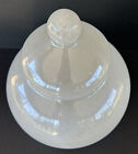 Vintage Apothecary Candy Jar White  Murano Style Italian Art Glass Mid Century