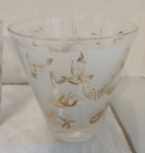 Mcm Vtg Culver Set Of 4 Whiskey  Low Ball Glasses Frosted W 22k Gold 4 t  4 r 