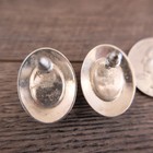 Navajo Oval Concho Earrings Shadowbox Turquoise Inlay 7g Sterling  wcp031294 