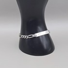 Sterling Silver Children   s Figaro Link Id Bracelet