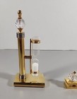 Premium Bright Brass Sand Timer 3 Minute White Sand Hour Glass Collectible Gift 