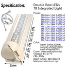 Led Tube Lights 2ft 3ft 4ft 5ft 6ft 8ft Double Row Lighting T8 Integrated Bulb 
