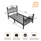 Twin Full Queen Size Bed Frame Metal Platform Bed With  Headboard   footboard