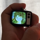 Serial Experiments Lain Glowing Sound Tv Keychain Backpack Pendant