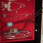 Native American Style Beaded Pendant Necklaces Turquoise Coral Sterling Silver