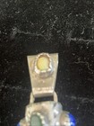 Large Alligator Tooth Teeth Gators Pendant With Opal  emerald And Lapis Sterling
