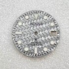 28 5mm Carbon Fiber Watch Dial Green Blue Luminous For Nh35 Nh36 Movement