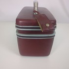 Vintage Samsonite Silhouette Train Case Cranberry With Mirror And Tray No Key