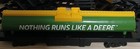 John Deere Logo Train Scale Set With Track   3 Trains White Yellow Green