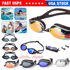 Swimming Goggles Mirror Clear Anti-uv Anti-fog Swim Glasses For Adult Men Women