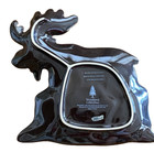 Woodland Home Studio Collection Hand Painted Moose Shaped Plate