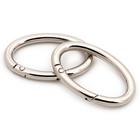 10 Pcs Metal Oval Carabiner Clips - Spring Snap Buckles For Diy Keychains  Bags 