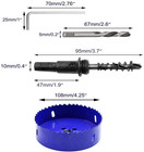 4 25 Inch Hole Saw Bi Metal High Speed Steel Drilling Tool For Wood Plastic