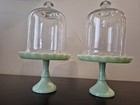 Two New Pioneer Woman Timeless Beauty Jade Jadeite Cupcake Pedestal Stands Nib
