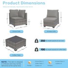 Mochito 7-piece Outdoor Rattan Sectional Sofa Patio Furniture Set Gray Cushion