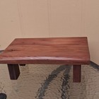 Handcrafted Reclaimed Mature Redwood Footstool Solid Wood Rustic Step Stool