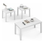 Classic Living Room Table Modern Rectangle Coffee Table With 2 Set Of 3 White