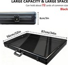 34 x22  Card Show Display Case Aluminum  Trading Card Case With Handle   black 