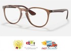 Ray-ban Eyeglasses Frame Transparent Light Brown Brazil Rx7046 Erika 9014 Case