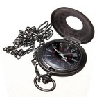 Retro Steampunk Pocket Watch Black Vintage Quartz Pendant Necklace Chain Gift